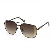 Just Cavalli SJC030 Gafas, Semi Mate Negro+Oro Rosa, 61 Unisex Adulto