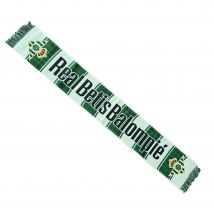 Bufanda Real Betis Balompié  SEVA - Bufanda oficial del equipo Real Betis, adulto, verde y blanca como los colores del equipo, escudo bordado en los extremos y desflecado en los bordes // Ref: 759029