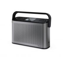 SHARP DR-P540(GY) Radio Digital Portátil Osaka, Dab+, Dab y FM con RDS, Bluetooth 5.3, Pantalla a Color de 2,4", Alimentación USB-C o batería de Litio integrada, Altavoz Integrado, conexión para