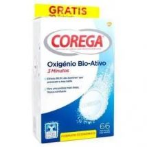 Corega Oxígeno Bio Activo 3 Minutos Tabletas Limpiadoras 66Uds