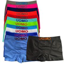 Pack 12 Boxer Niño Colores fosforitos super comodos sin costuras Microfibra Elástica Suave y Transpirable Licra Tallas 2-16 compuestos Poliamida Elastano UOMO