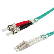 Cable de Fibra óptica ROLINE LC/ST OM3 0.5m 50/125µm Turquesa