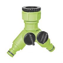 Adaptador Grifo Doble con Cierre Individual Maiol - Accesorio para Sistema de Riego en Jardín y Césped