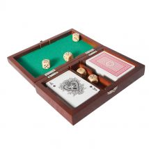 Estuche de Madera con Cartas y Dados de Póker - Natural Games 62508388