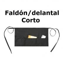 Delantal Corto Negro con Bolsillo,Delantal de tela Corto color negro y con bolsillo,cm,fespu