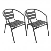 The Secret Home - Sillas de Aluminio para Jardín - Pack de 2 - Varios Colores