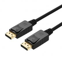 Unitek - Cable DisplayPort a DisplayPort (DP 1.2, 3 m, Full HD, 2K, 4K, 3D, 3840x2160, con Conectores Dorados), Color Negro