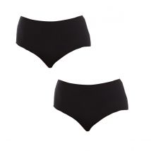 Q-EN-Pack 2 Bragas Mujer Cintura Alta de Bambú Q906