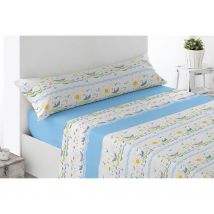 Juego de sábanas ligero Pack de 2 o Individual , suave, fresco. Infantil, Rosa, Azul, Juego de Cama 100% Microfibra tacto Satén. Cama de 90, Bailarina, Unicornio, Animales. Primavera, Verano.