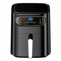 Freidora sin aceite digital 7L Freidora de aire pantalla LED táctil, cesta antiadherente, temporizador,  Negro