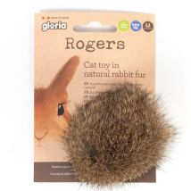Gloria  Juguete Rogers con Pompón de Pelo de Conejo para Gatos