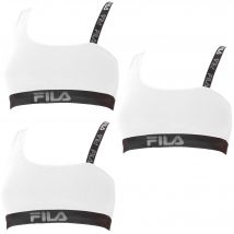Pack 3 sujetadores deportivos de algodón FILA color blanco