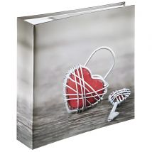 Hama Rustico Photo Album, 225mm x 225mm, holds 100 sheets, includes 200 media sheets for 10x15cm slides, ideal photo storage solution, perfect for collectibles and memories.