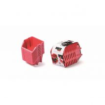 Kistenberg kuwety 15 bineer short red storage case, 8 pieces, multi-compartment design, dimensions 144x118x84mm, ideal for organizing tools and accessories, portable box for efficient storage.