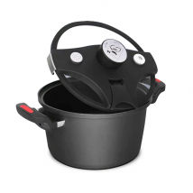 XSQUO  Useful Tech Olla de Cocción Lenta Vital Tools 5L - Ahorro de Energía 70% - Compatible con Cocinas de Gas, Eléctricas e Inducción - Revestimiento Antiadherente - Para hasta 8 Comensales