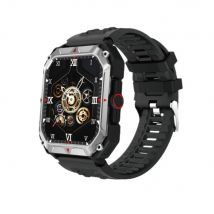 Reloj Inteligente HS28 Negro  Pantalla TFT 2.01"  CPU ZX8918  Batería 300mAh  Aleación de Zinc + IML  Correa de Silicona  Compatible con iOS y Android - Home