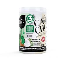 Crema de Peinar Meu Cacho Perfeito 3 óleos Vegetais 1kg - Gota Dourada