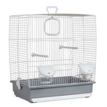 Jaula para Canarios Voltrega 641 Blanco, Medidas: 39 cm (ancho) x 25.5 cm (fondo) x 45cm (alto)