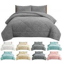 Novotextil Edredón Invierno Sherpa Extra Grueso 560gr/m2 Efecto Borreguito - Suave, Cálido y Transpirable con 1 o 2 Fundas Almohada (50x70)