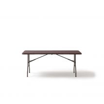 KG KITGARDEN - Mesa Plegable Portátil Multifuncional, 180x74x74cm, Imitación a Madera