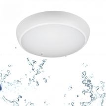 Barcelona LED Plafón LED techo estanco / Luz de emergencia - CCT - Potencia ajustable 12W-16W - Ø31cm - IP65