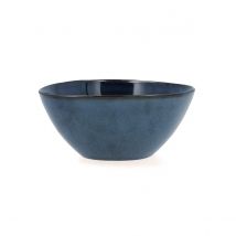 Bidasoa BIDASOA IKONIC Bol Gres 15,8X15X7CM. Azul Brillo. Borde Fino. Apto Microondas. Diseño Orgánico.