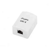 Roseta de superficie lanberg cat.6 ftp 1x toma rj45 blanco