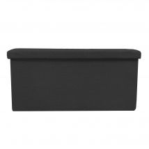 Puff Ottoman Rectangular Tela Plegable 76x38x38cm  Nyana Home  Gran Almacenaje  Estilo Otomano  Tela Resistente