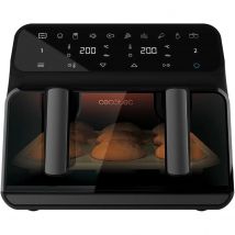 Freidora de Aire sin Aceite 9L Cecotec Cecofry Advance 9000 Window, dietética digital, con pared divisoria móvil, temperatura dual, ventana y tecnología PerfectCook