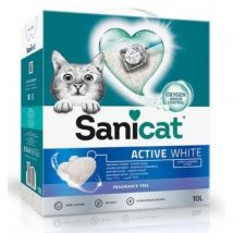 Arena Aglomerante Sanicat Active White para Gatos 10 L