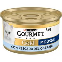 Purina Gourmet Gold Mousse con Pescado del Océano Gato Latas 24 x 85 gr