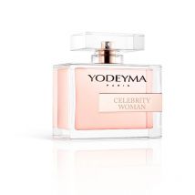 Yodeyma. Celebrity Woman de Yodeyma. Las notas dulces de la grosella negra y el fondo oriental del pachulí, envuelven el corazón floral de este radiante perfume.  Oriental – Floral Celebrity Woman es