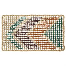 Wonderlust Deco - Felpudo de fibra marrón 60x35x1.2h cm Marrón 60x35x1.2h cm