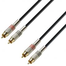 Adam Hall Cable RCA de Alta Calidad con Contactos Dorados y Manguitos Protectores 1m K3