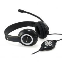 Equip - auriculares usb equip life - micrófono - control de volumen - cable 2m - negro/blanco