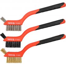 YATO YT-6351 - juego de cepillos de alambre 3 piezas filas 3x7 l = 180mm