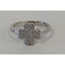 Folli Follie Anillo de mujer de plata de ley de la marca, color plateado, talla 14 (referencia: 3R19S006C)