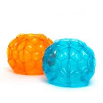 InnovaGoods® Pelota de burbuja hinchable BUMPOY, bola hinchable pelota humana colisión, bola de parachoques inflable azul y naranja, juguetes para niños, aire libre (2 unidades)