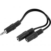 Sandberg Minijack Splitter 1-2 para Audio - Conector de Audio Compacto y Duradero