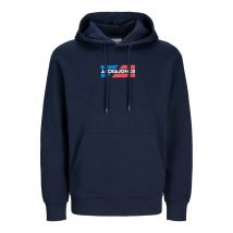 Jack & Jones Hombre Sudadera con capucha y bolsos frontales grosor 270 grs SS24/SS25 Mod JJECORP
