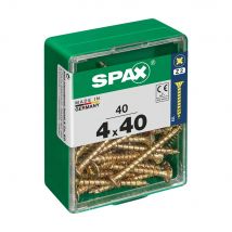 Caja 40 uds. tornillo madera spax cab. plana yellox 4,0x40mm spax