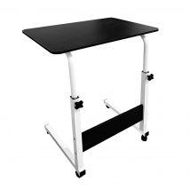 Acomoda Textil - Mesa Escritorio con Ruedas para Trabajar y Estudiar. Mesa Auxiliar Ajustable Multiusos para Dormitorio, Salón y Cocina 40x60x65-89 cm.