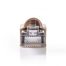 Nedis Conector de Red RJ45 Macho + Funda Protectora Contra Tirones - 10 Unidades