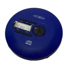 Reproductor Reflexion CD/MP3: perfecto para viajes, con batería de larga duración + auriculares (azul)