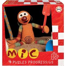 Educa - Mic. Set de 4 Puzzles Infantiles Progresivos de 6, 9, 12 y 16 Piezas. +3 años 19104
