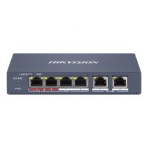 Hikvision Switch de 4 Puertos PoE de Largo Alcance no gestionado 100 Mbps