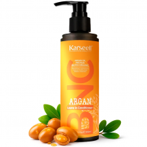 KARSEELL Acondicionador en Crema para el Cabello sin Aclarado Aceite de Argán Proteínas Biotina Pelo Seco y Dañado Pelo encrespado Desenredante Suavidad Brillo Intenso Hidratación Nutrición Reparación