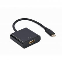 Gembird Adaptador USB Tipo-C a HDMI 4K 60Hz Negro 15cm