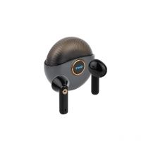TooQ - Snail Auriculares Inalámbricos + Micrófono Bluetooth con Estuche de Carga, Gris/Negros TQBWH-0060G