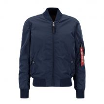 Chaqueta Bomber MA-1 TT, Marca Alpha Industries, Color Azul, Variedad de Talla, Para Hombre - Diseño de Aviador